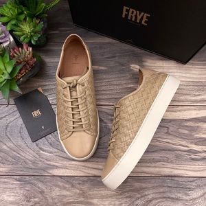 Frye Tan Woven Sneakers